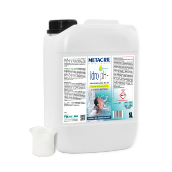 Metacril Pool & Spa Idro pH- Nuova Formulazione 5 Lt + bicchierino dosatore graduato