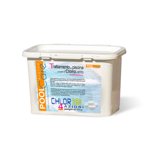 Pool Care Chlor 250 4 Azioni - 1 Kg