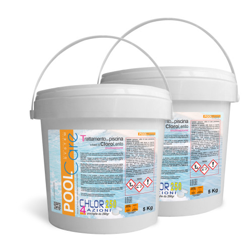 Pool Care Chlor 250 4 Azioni 10 Kg (5+5)